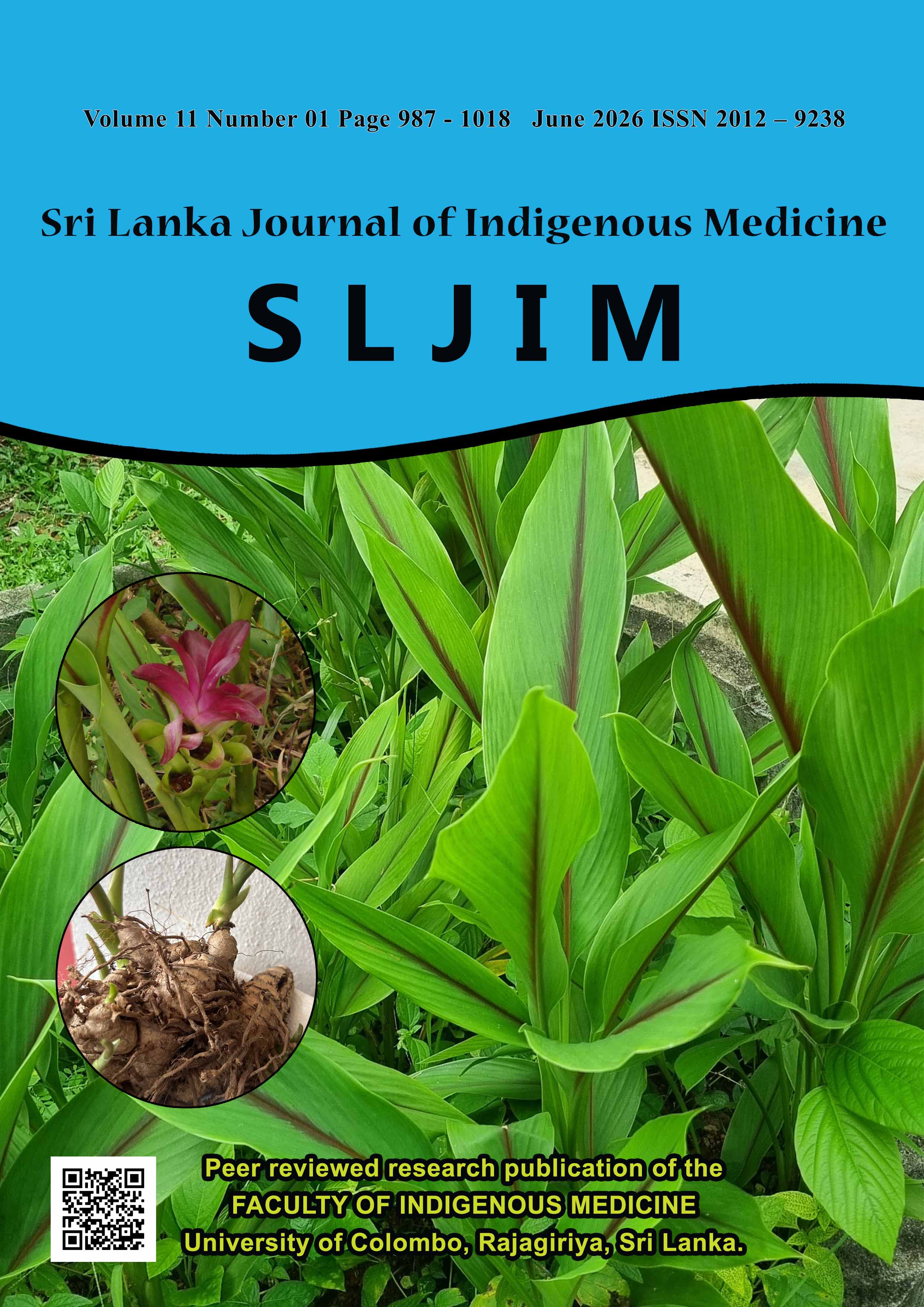 					View Vol. 11 No. 1 (2026): June - Sri Lanka Journal of Indigenous Medicine (SLJIM)
				
